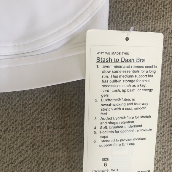 White Lululemon Sports Bra - Picture 2 of 6